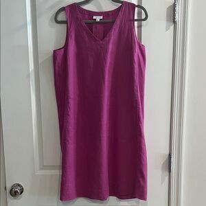J. Jill Fuchsia Linen Dress